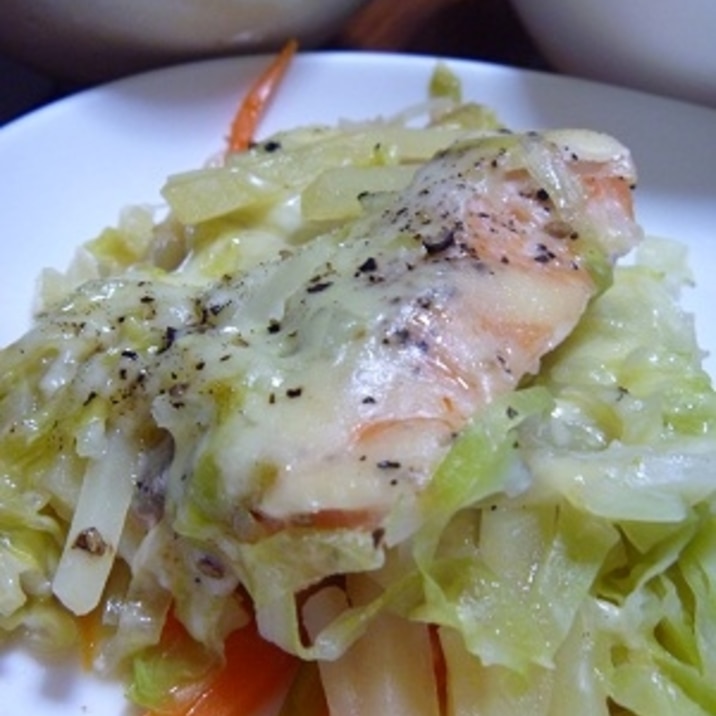 フライパンで蒸し焼き 鮭と野菜のチーズ焼き レシピ 作り方 By Tedukuridaisuki 楽天レシピ